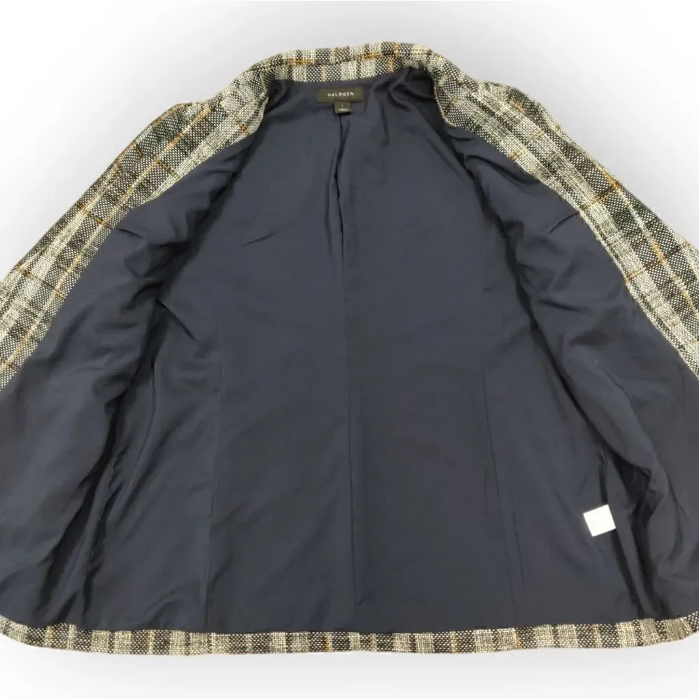 Halogen gray check pattern jacket blazer size L - Picture 5 of 10